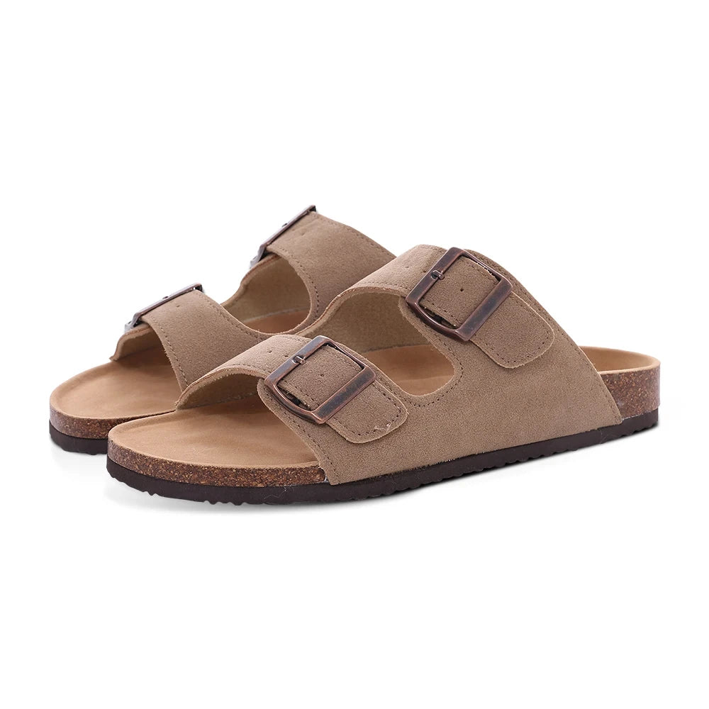 Shevalues Classic Cork Clogs Slippers Women Men Soft Footbed Suede Sandals With Arch Support Trendy Beach Slides Home Men Mules