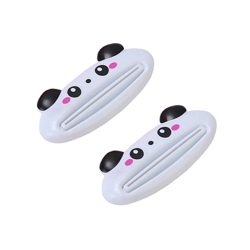 For Home Bathroom 1 Pcs Animal Easy Toothpaste Dispenser Plastic Tooth Paste Tube Toothpaste Squeezer Rolling Holder Cocina SuperFye 2pcs panda SuperFye