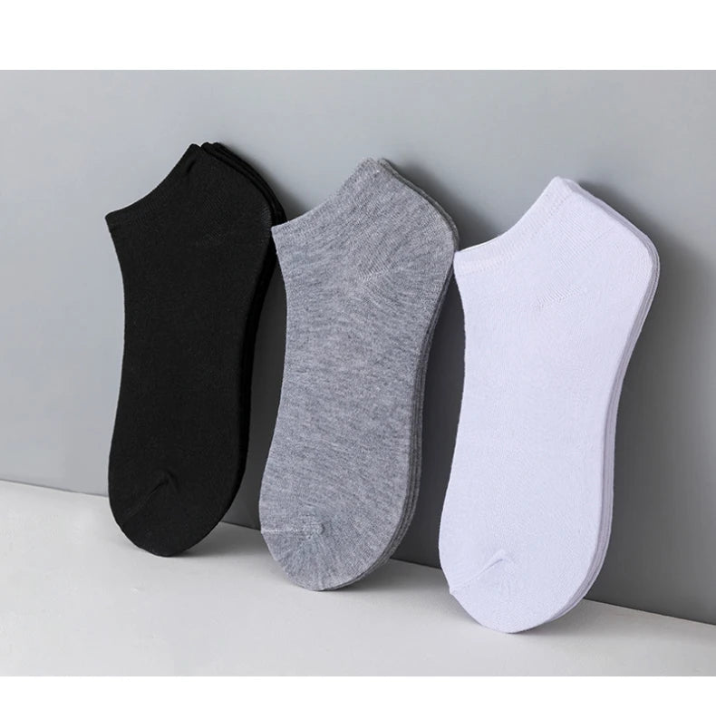 5 Pairs of Women's/men's Boat Socks Invisible Low Cut Anti Slip Summer No Show Ankle Socks Solid Color Casual Breathable