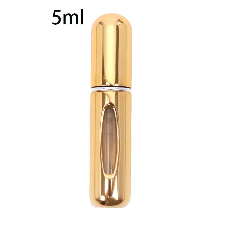 Refillable Mini Perfume Bottle Portable Cosmetic Bottle Spray Bottle Atomizer Spray Container Travel Refillable Bottles 8ml /5ml SuperFye 5ml Bright Gold SuperFye