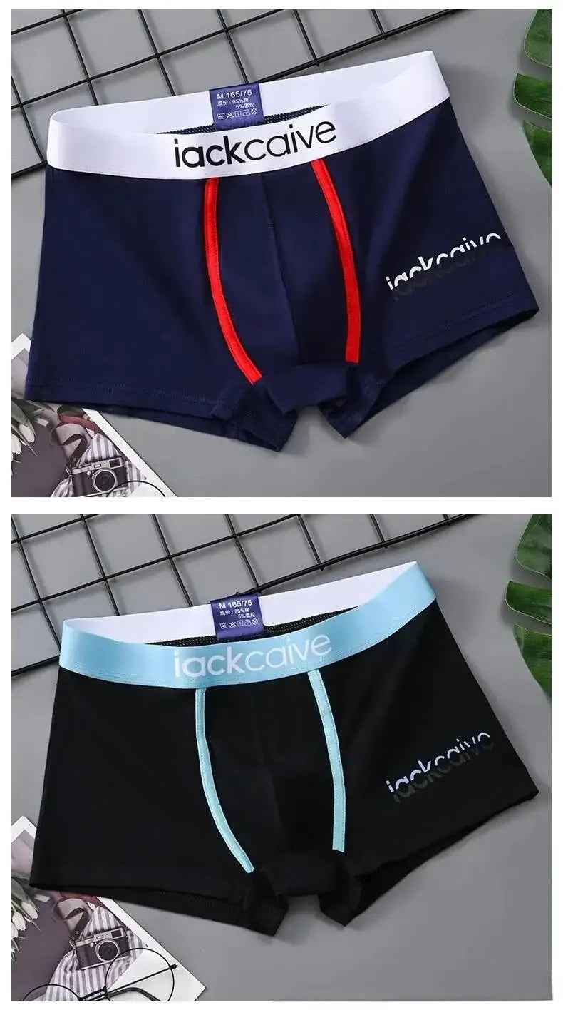 3Pcs Male Panties Cotton Men's Underwear Boxers Breathable Man Boxer Printed Underpants Comfortable Shorts Men Underwear M-3XL SuperFye D-8058-5 / L SuperFye