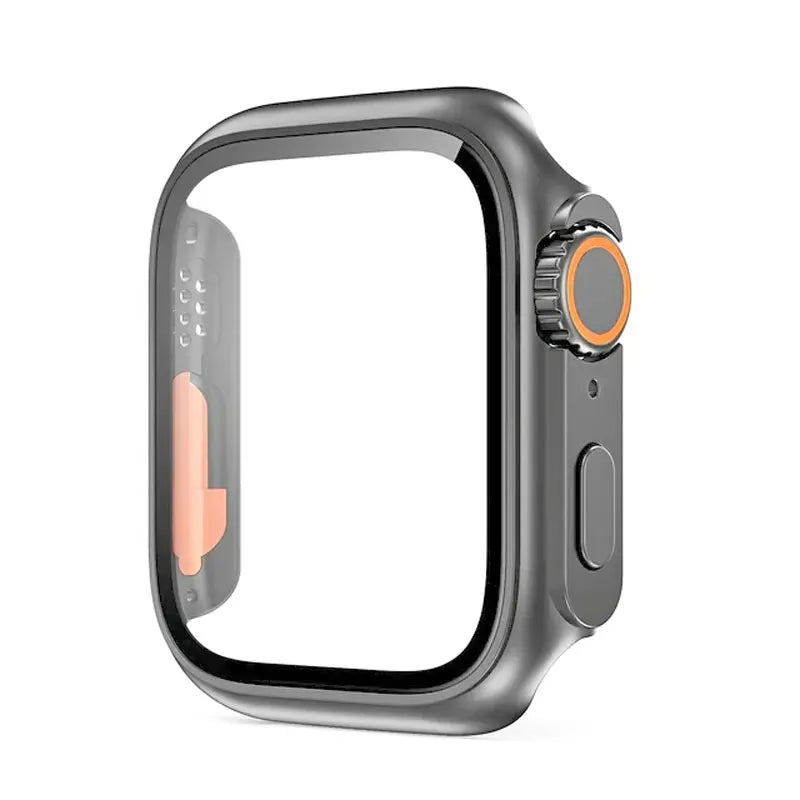 Glass+Case for Apple Watch 44mm 45mm 41mm 40mm 42mm 38mm Screen Protector Cover Change Ultra Bumper iWatch Series 9 8 7 SE 6 5 SuperFye 4-Original black / Series123 38MM / CHINA SuperFye