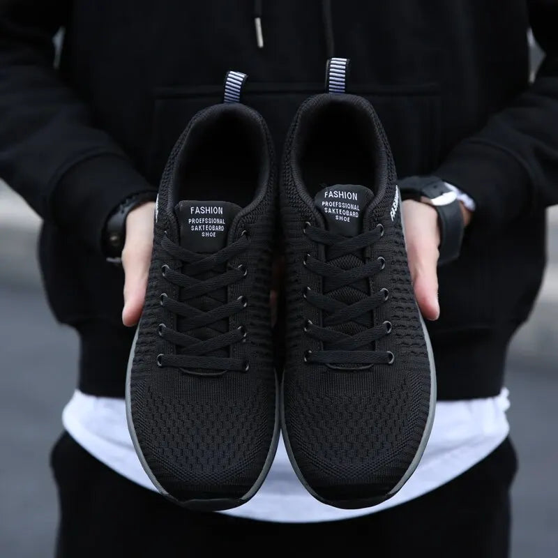 Men Running Sneakers Women Lightweight Sport Shoes Classical Mesh Breathable Casual Shoes Male Fashion Moccasins Sneaker SuperFye 40 / Black Grey SuperFye