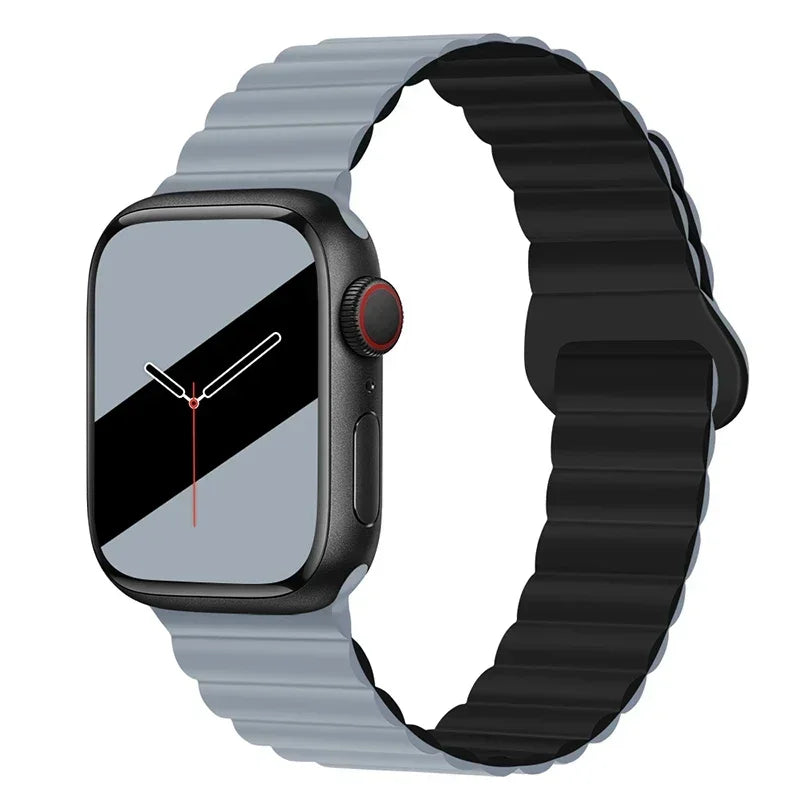 Magnetic Strap For Apple Watch Bands 45mm 38mm 49mm 40mm 42mm 41mm Silicone Sport Bracelet iWatch Series ultra 9 6 5 7 8 se 44mm