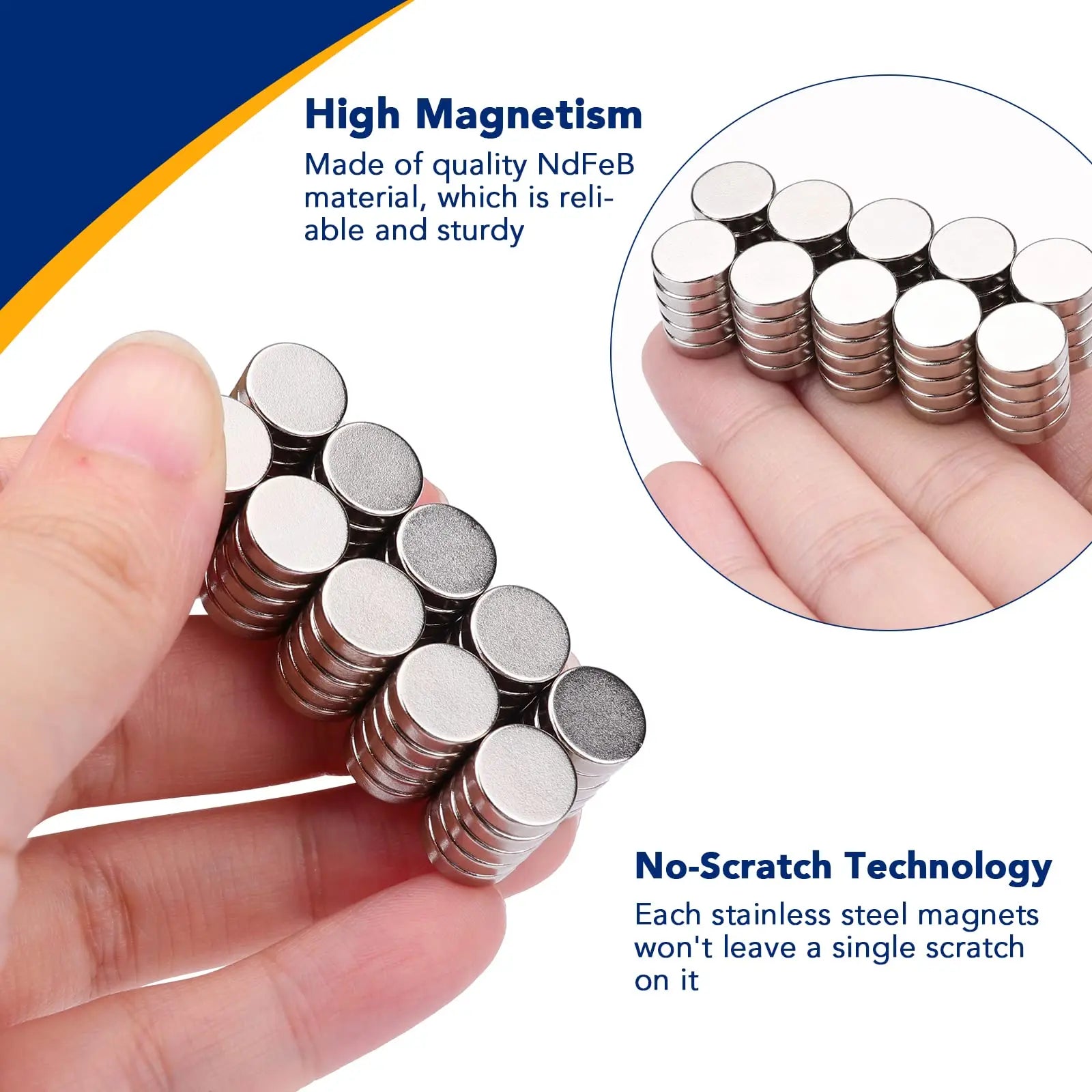 Super Strong Neodymium Disc Magnets Powerful Rare Earth Magnets for Fridge, DIY, Building, Scientific, Craft, and Office Magnets SuperFye 10x2-50pcs SuperFye