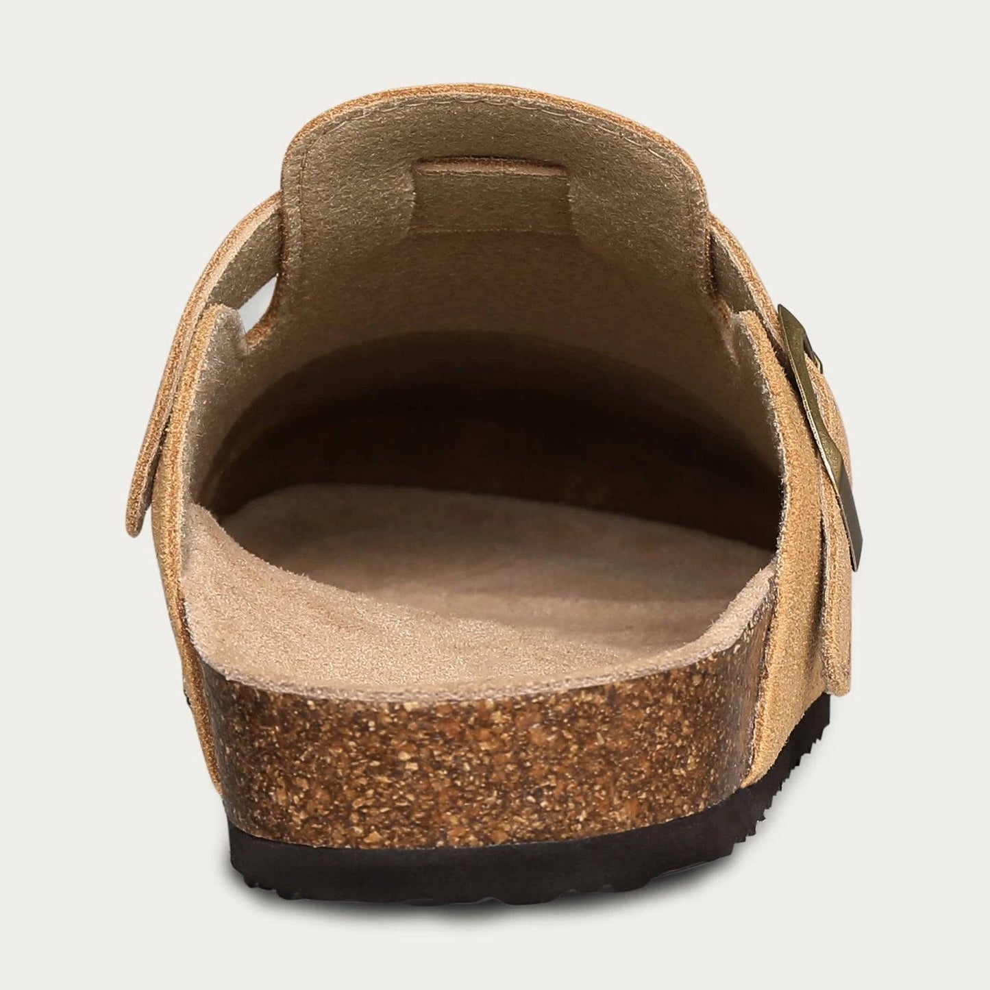 Comwarm Fashion Women's Suede Mules Slippers Men Clogs Cork Insole Sandals With Arch Support Outdoor Beach Slides Home Shoes