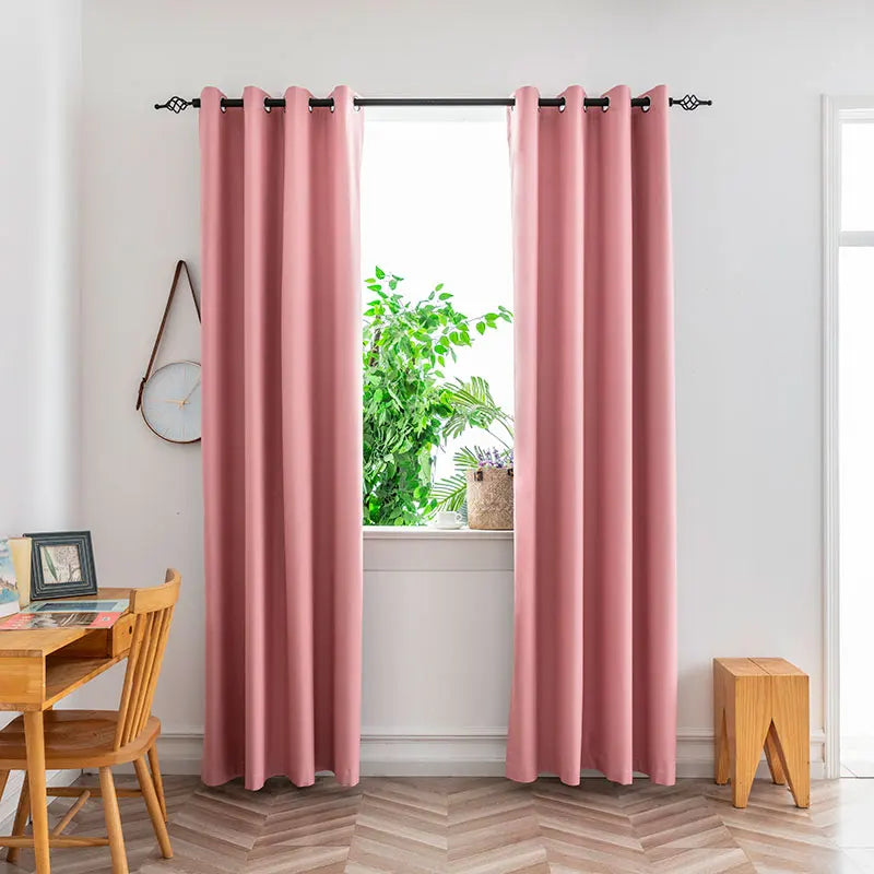 1PC Blackout Curtains With Black TPU Interlining Thin and Light Drapery Panel for Bedroom Meetingroom Share Room Office SuperFye Dark Grey / W132cm x H160cm / Grommet Top SuperFye