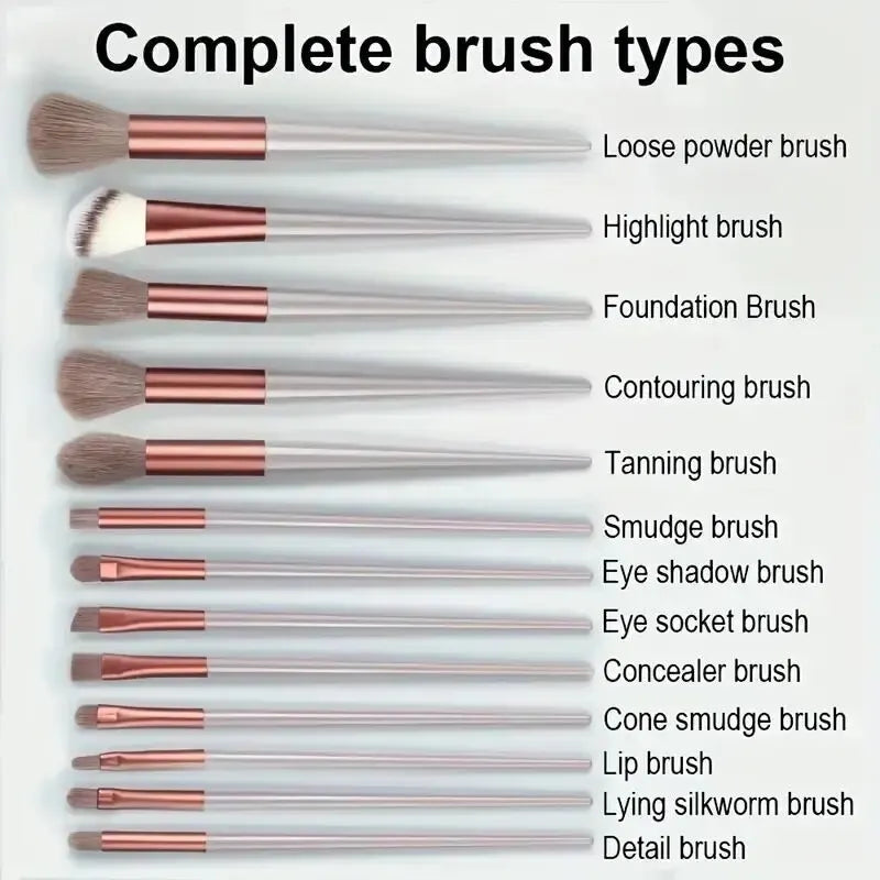 Makeup Brush Set Soft Fluffy Professiona Cosmetic Foundation Powder Eyeshadow Kabuki Blending Make Up Brush Beauty Tool Makeup SuperFye 15pcs brown SuperFye