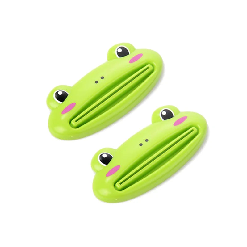 For Home Bathroom 1 Pcs Animal Easy Toothpaste Dispenser Plastic Tooth Paste Tube Toothpaste Squeezer Rolling Holder Cocina SuperFye 2pcs frog SuperFye