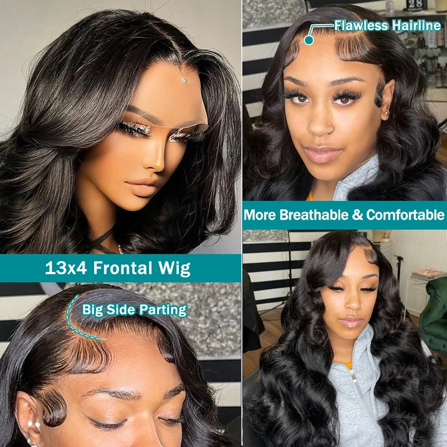 30inch Body Wave 13x4 Lace Front Human Hair Wig 13x6 Lace Frontal Wigs For Women Brazilian 5x5 Transparent Lace Closure Wig Sale SuperFye 13x4 Lace Wig / CHINA / 26inches|180% SuperFye