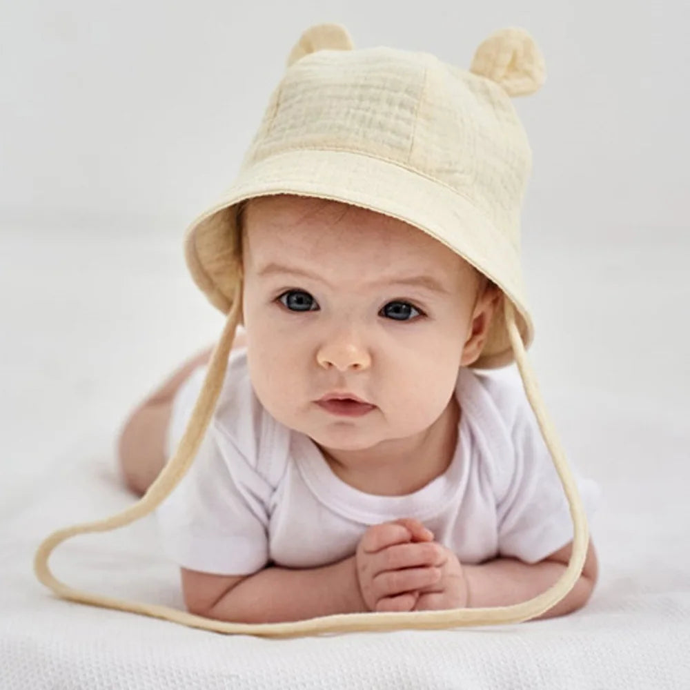 2022 New Autumn Baby Sun Hat Children Outdoor Rabbit Ear Beach Caps Boy Girl Panama Hat Unisex Beach Bucket Hats Bunny Hat SuperFye Gray SuperFye