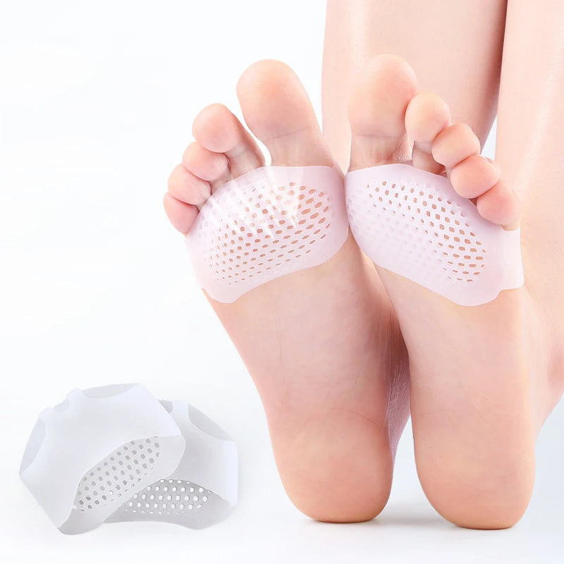 Silicone Forefoot Pad Metatarsal Pads for Women High Heels Half Insoles Foot Pain Relief Inserts Foot Blister Care Gel Cushions SuperFye WHITE / CHINA SuperFye