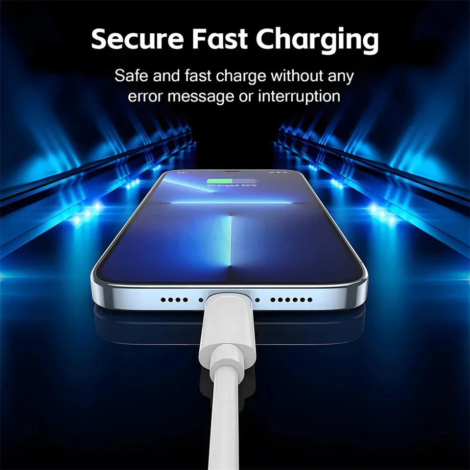 Original Quality USB Charger Cable for iPhone 14 8 7 6S Plus 13 12 Pro XS Max XR SE Fast Charging Cord Data Sync Line 1m 2m 3m