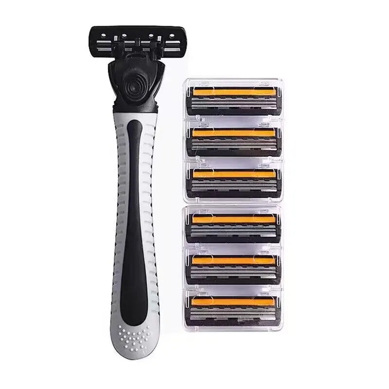 Shaver Brand New Design Men Razor Shaving Three Layer Shaver Reusable Razor Imported Blade Multi Tool Head Replace SuperFye Silver SuperFye