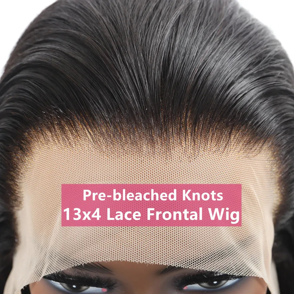 Wigs Human Hair Lace Frontal Wig Brazilian Straight Human Hair Wig 13X4 Lace Front Wig 4X4 Lace Closure Wig Human Hair Wig SuperFye 4X4 Lace Closure Wig / United States / 34inches|180% SuperFye