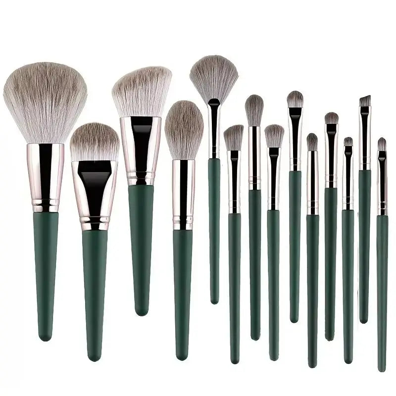 14Pcs Makeup Brushes Set Large Fluffy Soft Eye Shadow Foundation Brush Women Cosmetic Powder Blush Blending Beauty Make Up Tools SuperFye 14 Pcs SuperFye