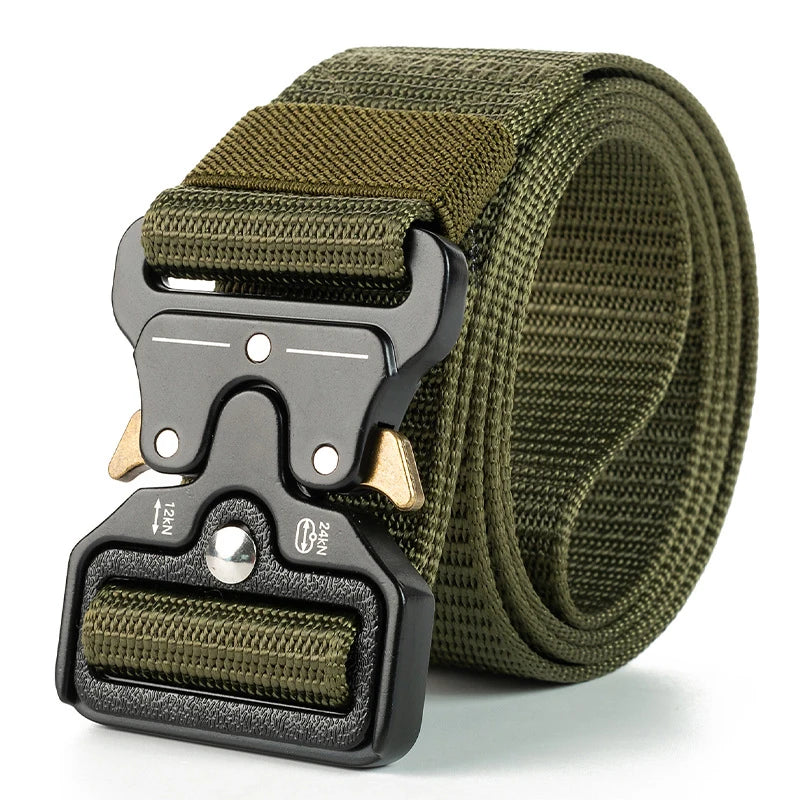 Men Belt Army Outdoor Hunting Tactical Multi Function Combat Survival High Quality Marine Corps Canvas For Nylon Male Luxury SuperFye QT1 green / 120cm SuperFye