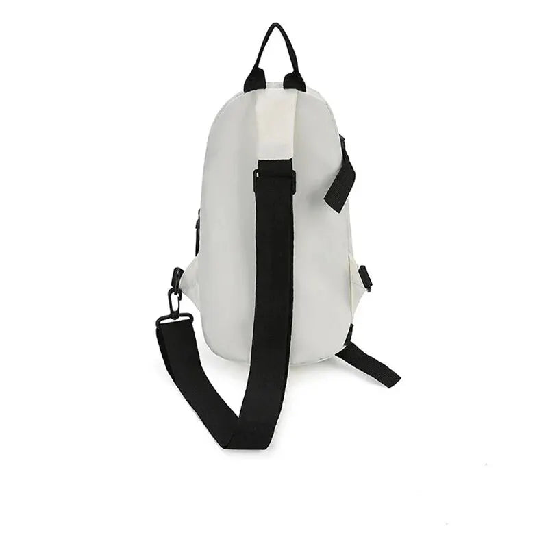 Autumn and Winter Nylon Chest Bag Trendy and Fashionable Women's Shoulder Bag Sports and Leisure Men's Oblique Straddle Bag SuperFye black SuperFye