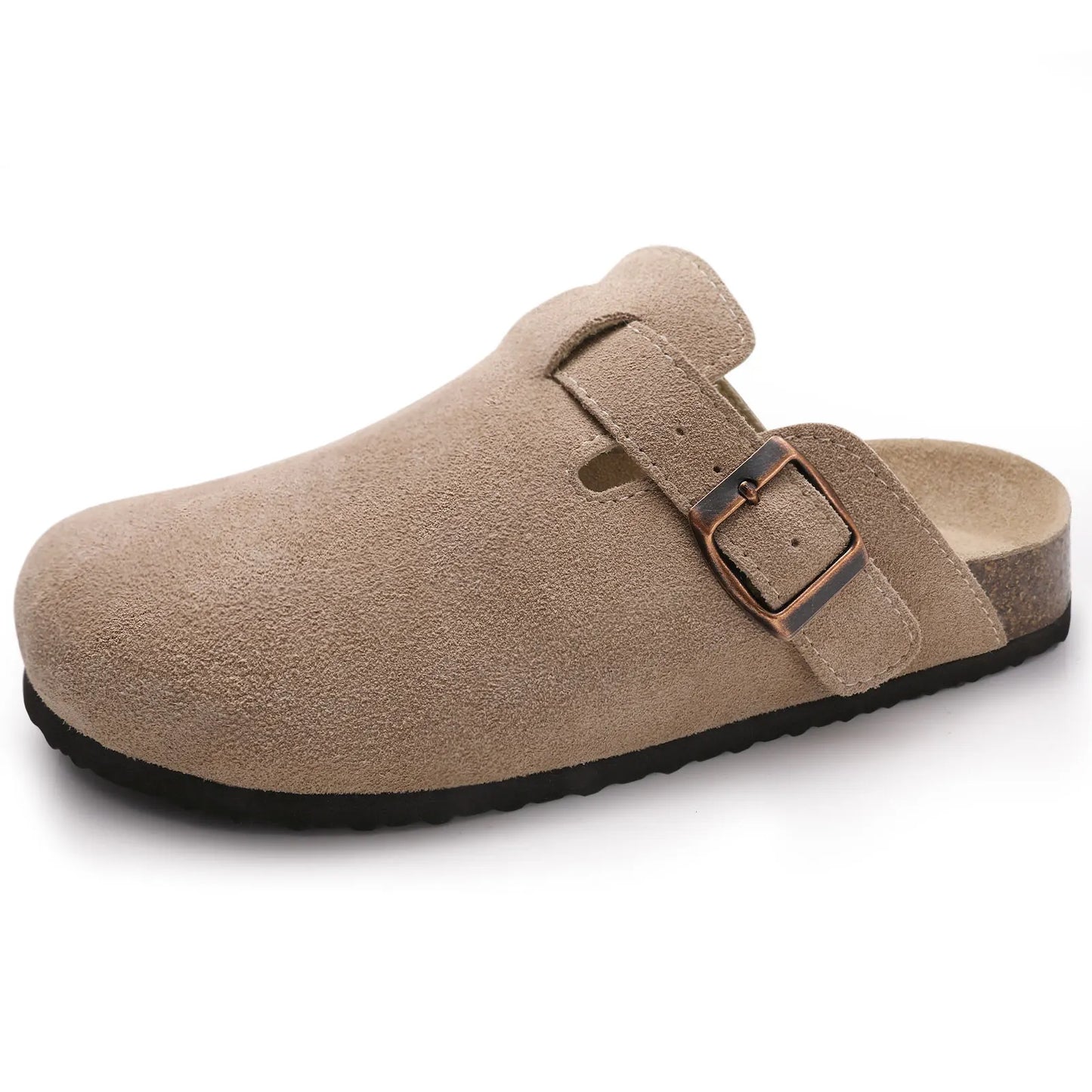 Shevalues Classic Cork Clogs Slippers Women Men Soft Footbed Suede Sandals With Arch Support Trendy Beach Slides Home Men Mules