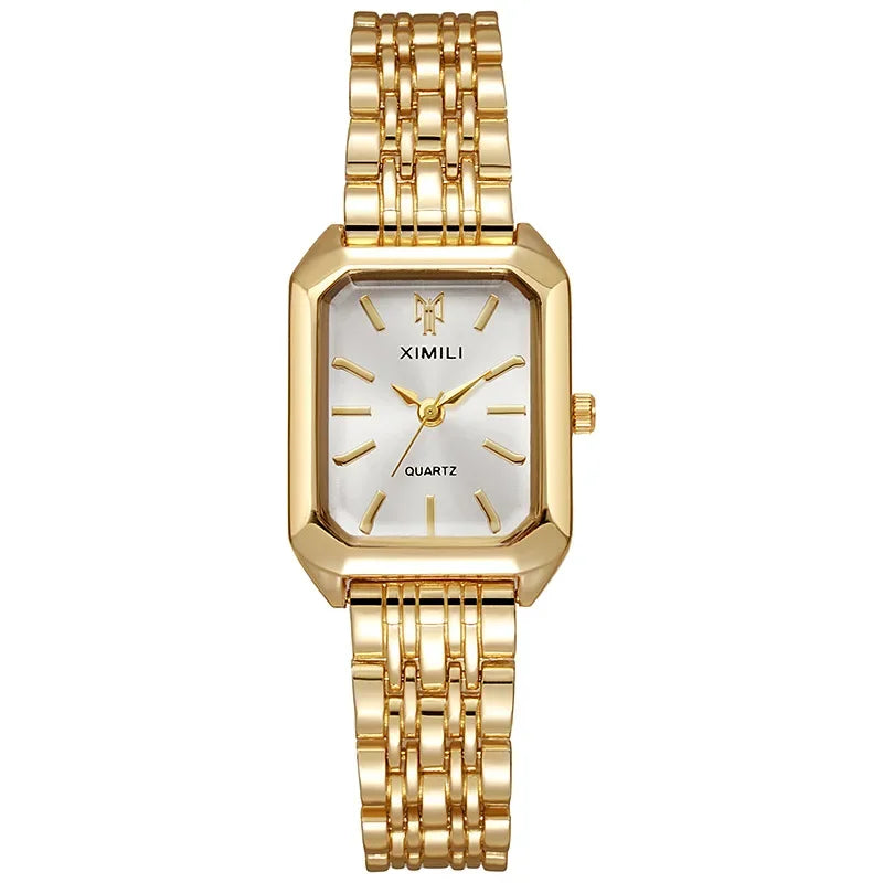 2025 Hot Brand Stainless Steel Strap Watch Women Luxury Gift Quartz Wristwatch Student Fashion Simple Square Quartz Watches SuperFye GDWH SuperFye