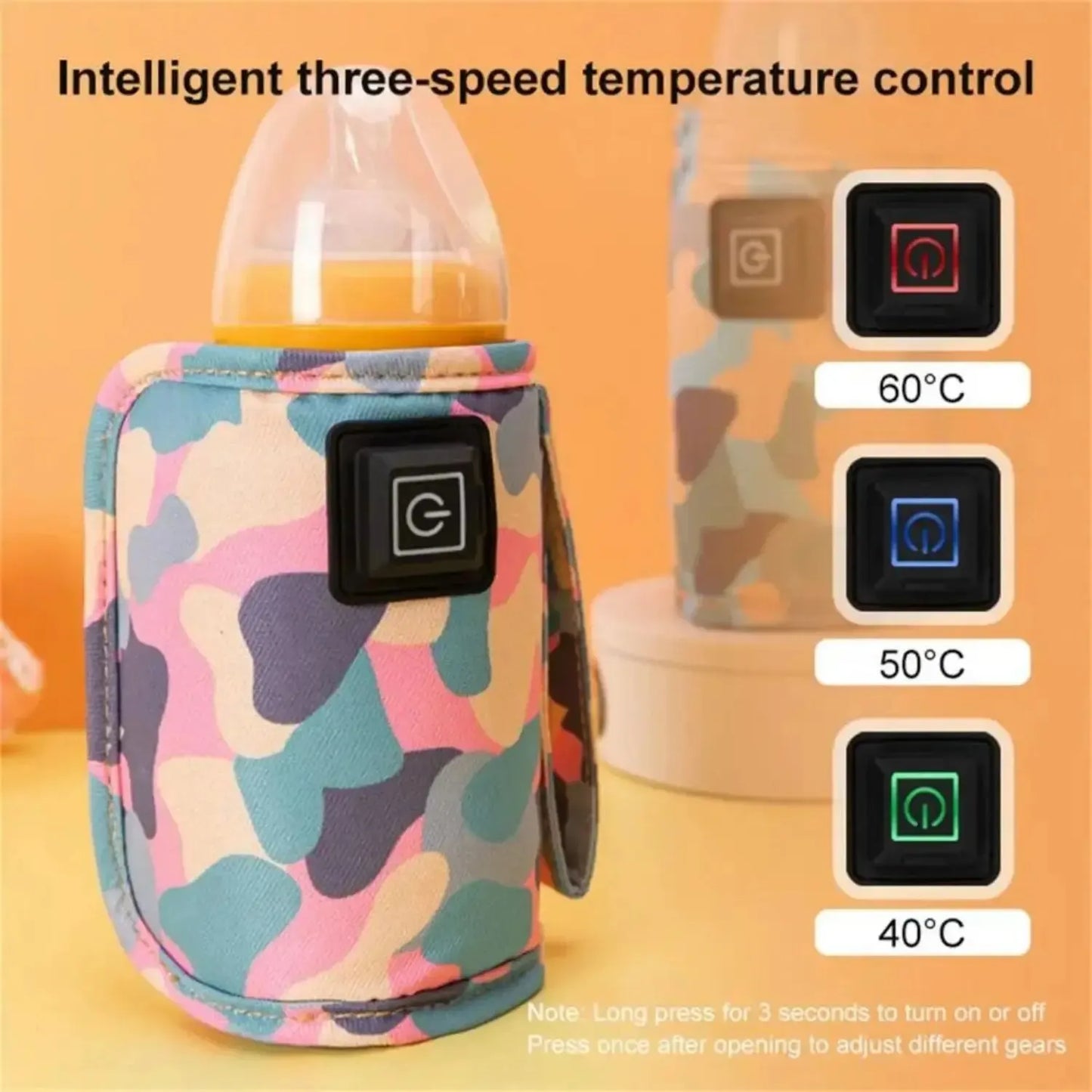 USB Milk Water Warmer Bottle Heater Travel Stroller Insulated Bag Baby Nursing Safe Kids Supplies for Outdoor Winter SuperFye White SuperFye