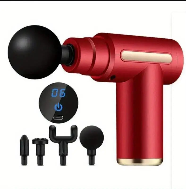 Mini Muscle Massage Gun Protable Body Massager Deep Handheld Percussion Massager For Body Back And Neck Leg SuperFye Red SuperFye