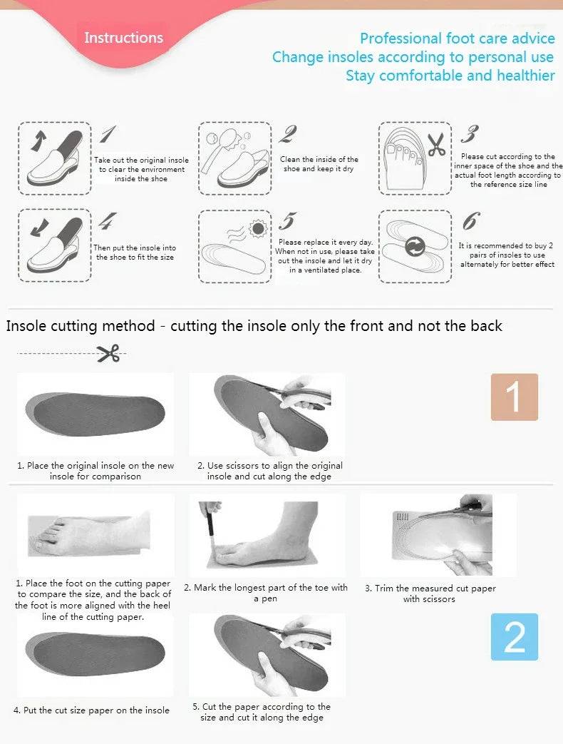 1Pair 4D Soft Shoes Insoles for Feet Plantar Fasciitis Insole Arch Support Orthopedic Inserts Sports Shock Absorption Shoe Pads SuperFye Gray / EU39-40 SuperFye