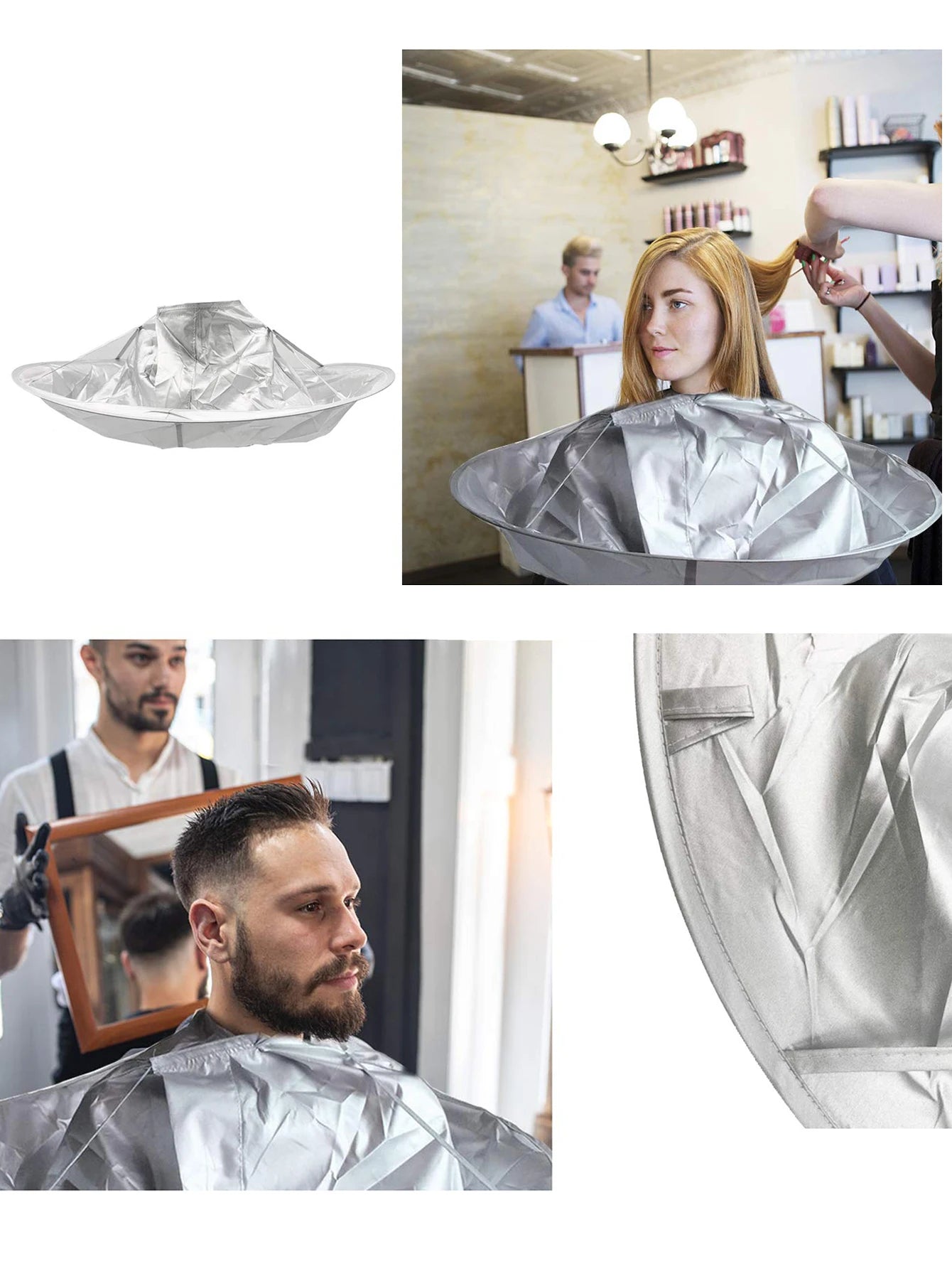 1 foldable waterproof hair cutting apron cape, breathable household cape, hair cutting tool cape Special for real hair wigs SuperFye huise-lifadoupeng SuperFye