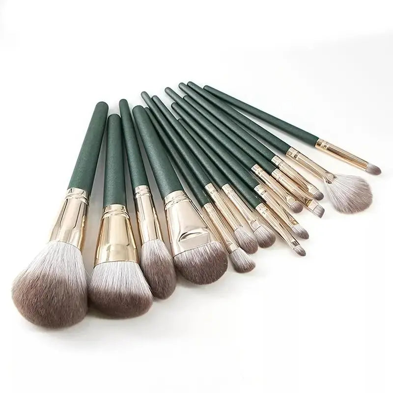 14Pcs Makeup Brushes Set Large Fluffy Soft Eye Shadow Foundation Brush Women Cosmetic Powder Blush Blending Beauty Make Up Tools SuperFye 14 Pcs SuperFye