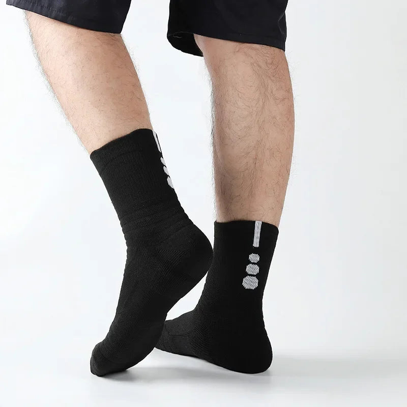 1/3 Pairs Anti-slip Football Socks Men Cotton Sock Short Long Tube Soccer Basketball Sport Socks Breathable Deodorous Sock 39-45