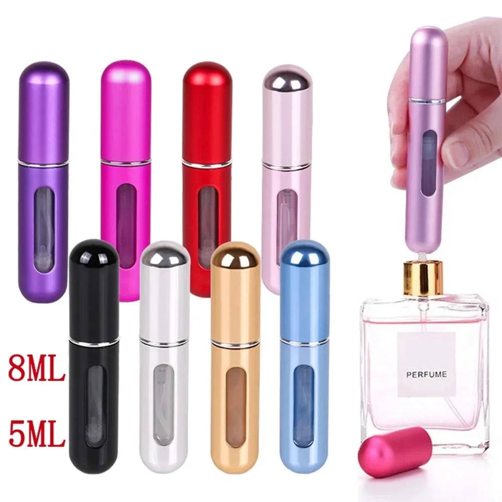 Refillable Mini Perfume Bottle Portable Cosmetic Bottle Spray Bottle Atomizer Spray Container Travel Refillable Bottles 8ml /5ml SuperFye 5ml Bright Blue SuperFye