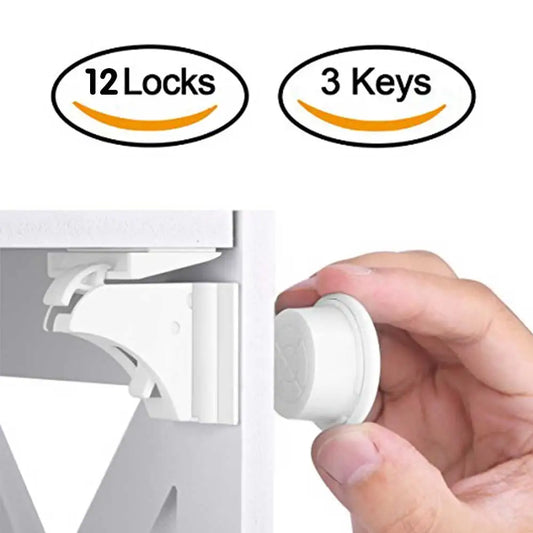 Magnetic Child Lock Children Protection Baby Safety Lock Drawer Latch Cabinet Door Lock Limiter Children Security Locks SuperFye TD1230-12-3 SuperFye