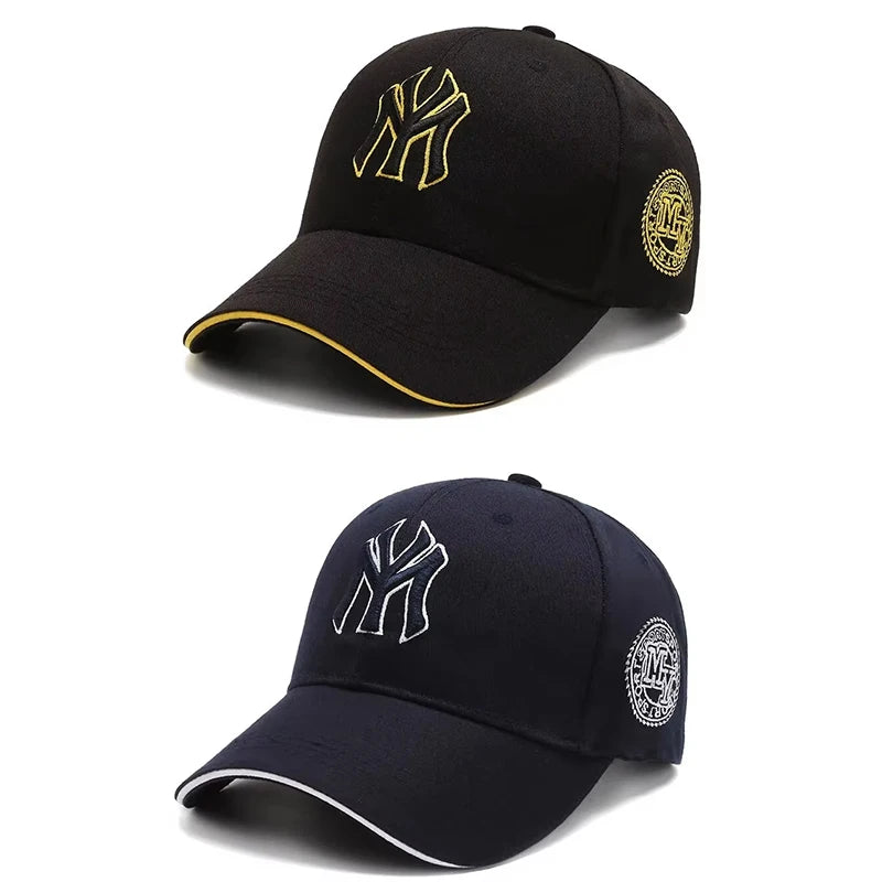 Casual outdoor multi-functional sunscreen hats, embroidered letter baseball caps, fashion sunhat official website SuperFye Yellow Navy blue / Adjustable SuperFye