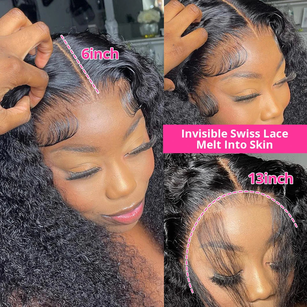 300% High Density Loose Deep Wave 40Inch 13x6 13x4 HD Lace Frontal Human Hair Wig Full Glueless Ready To Go Preplucked Curly Wig SuperFye United States / 26inches / 13x6 HD Lace Wig|300 Density SuperFye