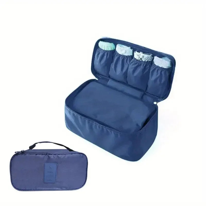 Simple Portable Underwear Storage Bag Lightweight Dustproof Organizer Multifunctional Travel Container SuperFye Dark blue G1374A SuperFye