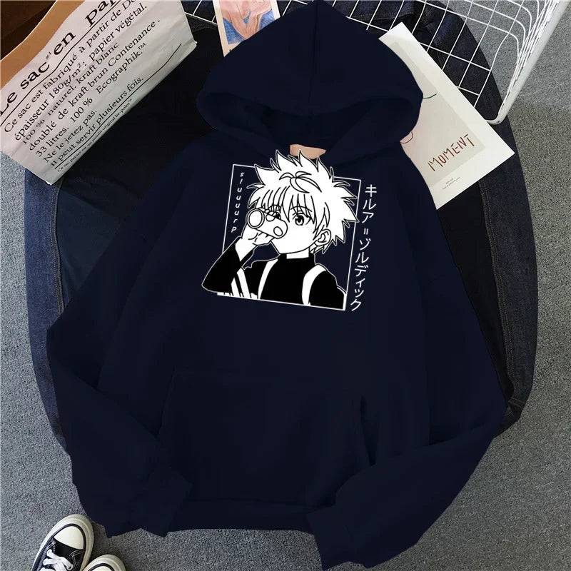 Hunter X Hunter  Anime Hoodie for Men Women Kurapika Manga Sweatshirts Fleece Autumn Winter Gothic Harajuku Hooded Pullover