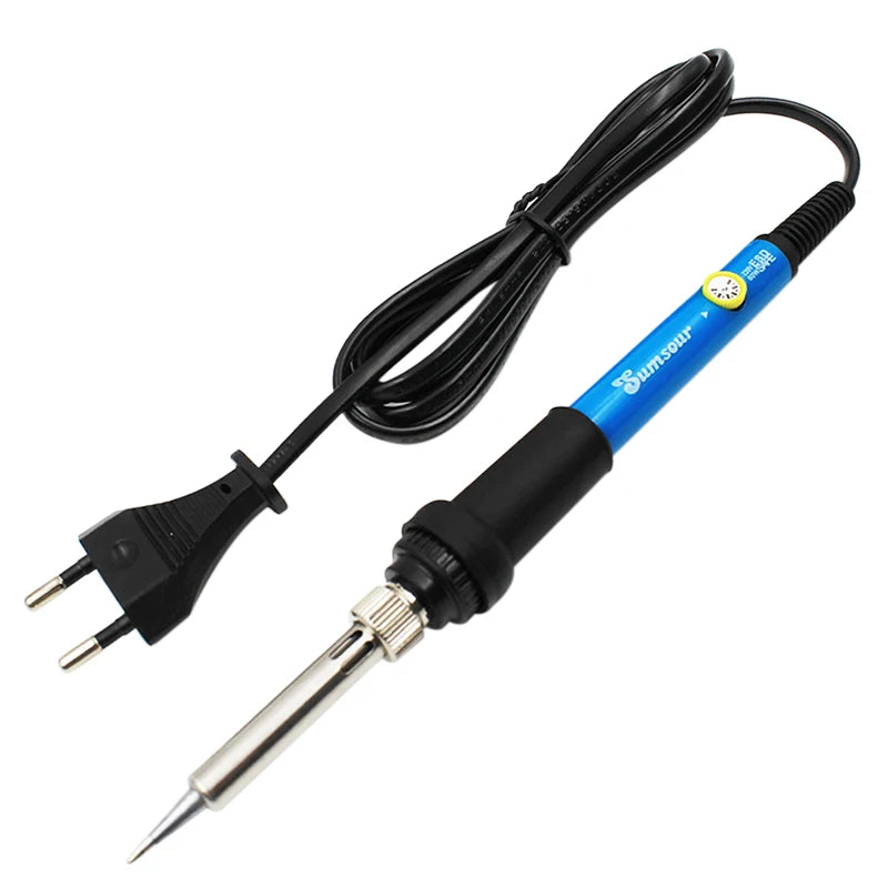 60W/80W Electric Soldering Iron Adjustable Temperature Digital Display Electronic Welding Repair Tools With Solder Tin Iron Tips SuperFye 60W Set-1 / 220V EU Plug SuperFye