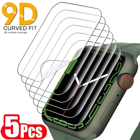 5PCS Hydrogel Film for Apple Watch 9 5 6 10 3 2 1 40MM 44MM 42MM 46MM Screen Protector for Apple Watch Ultra 49MM 7 8 41MM 45MM SuperFye Series 456 SE 44MM / 5PCS Hydrogel Film SuperFye