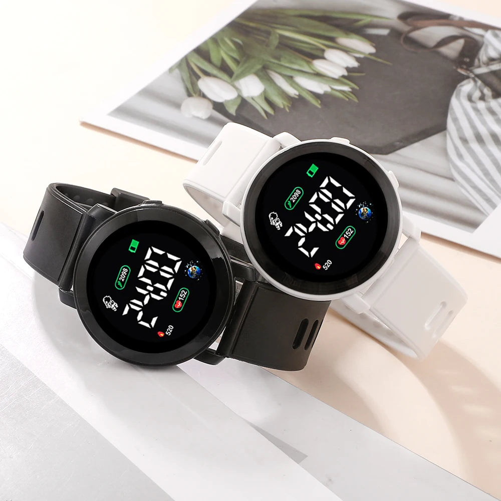 Couple Watches LED Digital Watch for Men Women Sports Army Military Silicone Watch Electronic Clock Hodinky Reloj Hombre SuperFye black SuperFye