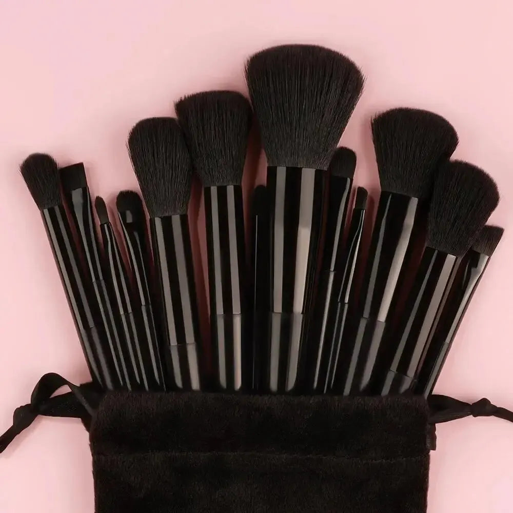 Makeup Brush Set Soft Fluffy Professiona Cosmetic Foundation Powder Eyeshadow Kabuki Blending Make Up Brush Beauty Tool Makeup SuperFye 13pcs black SuperFye