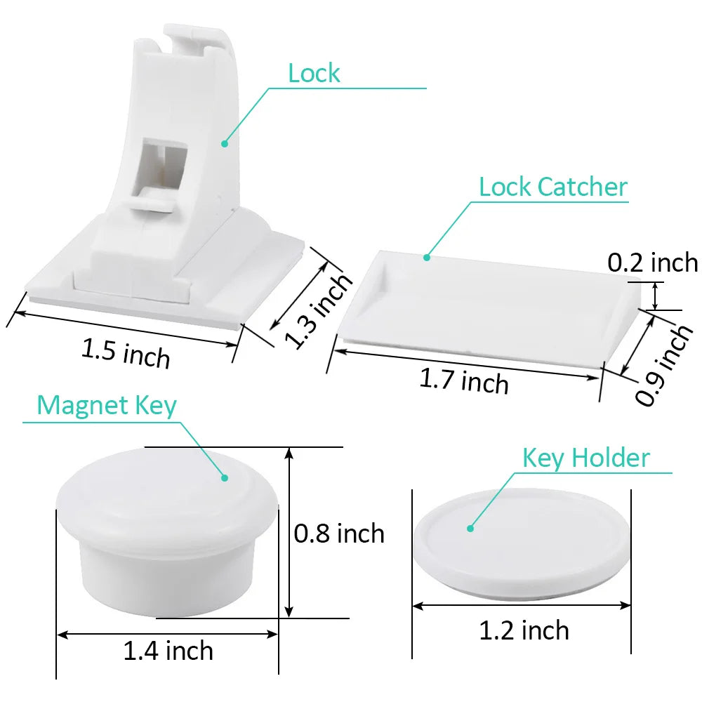 Magnetic Child Lock Children Protection Baby Safety Lock Drawer Latch Cabinet Door Lock Limiter Children Security Locks SuperFye TD1230-12-3 SuperFye