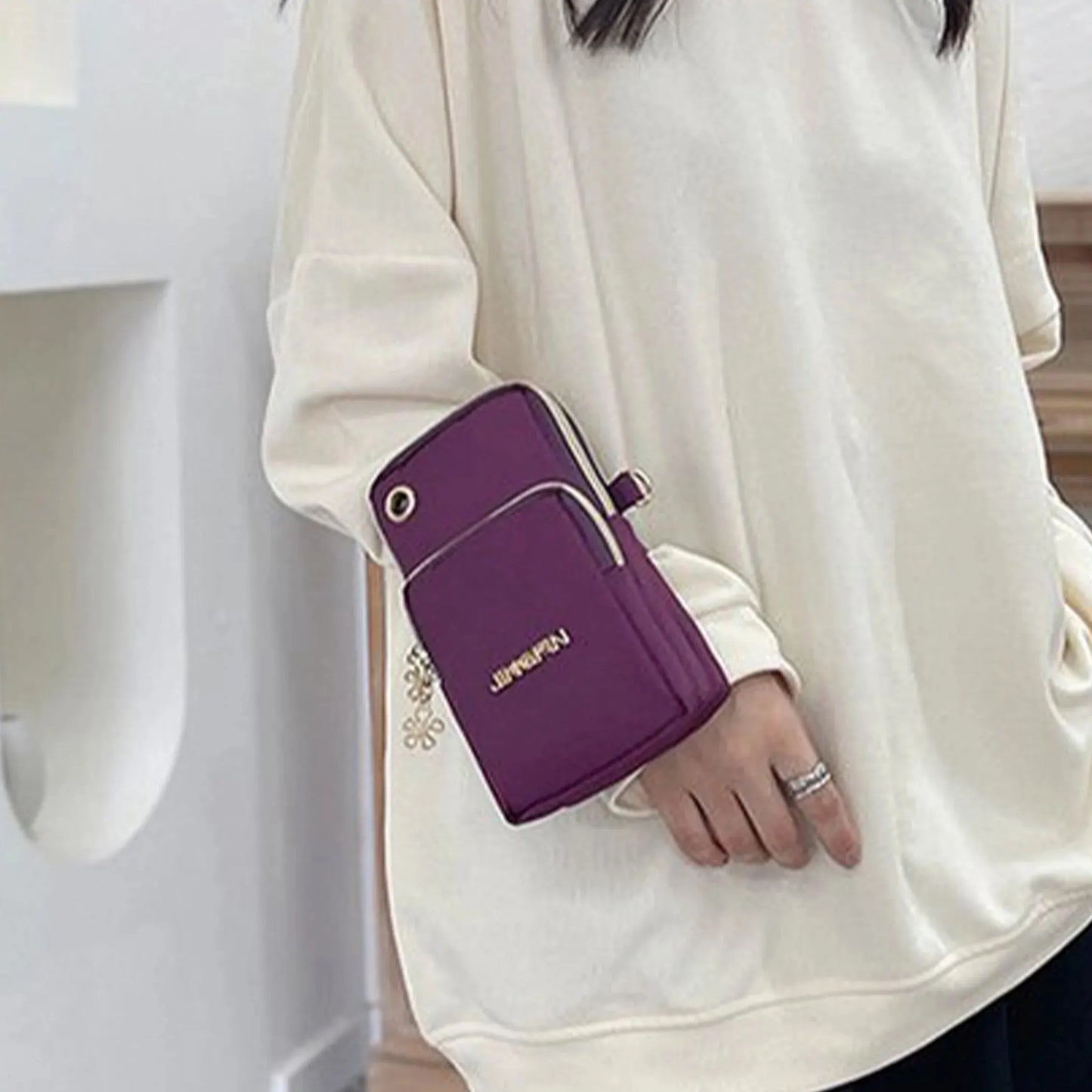 Mobile Phone Bag, WOMEN'S Crossbody Mini Bag, 2024 New Fashion Mom Mommy Coin Bag, Neck Hanging Running Cover SuperFye PURPLE / Mini(Max Length<20cm) SuperFye