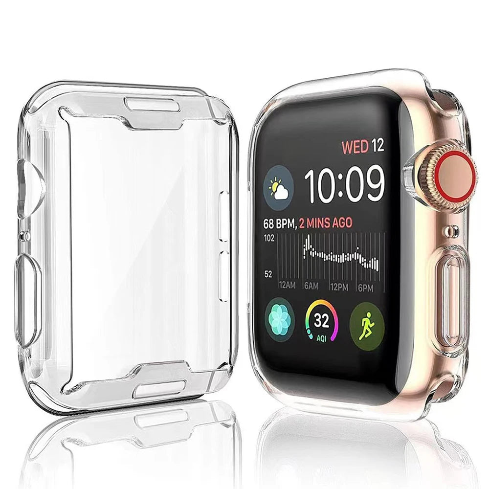 Screen Protector for Apple Watch Case Ultra 2 49 41 44 40 45 42mm TPU Bumper Cover Accessories for iWatch Series 10 9 8 7 SE 6 4 SuperFye Transparent / Series 1 2 3 42MM SuperFye