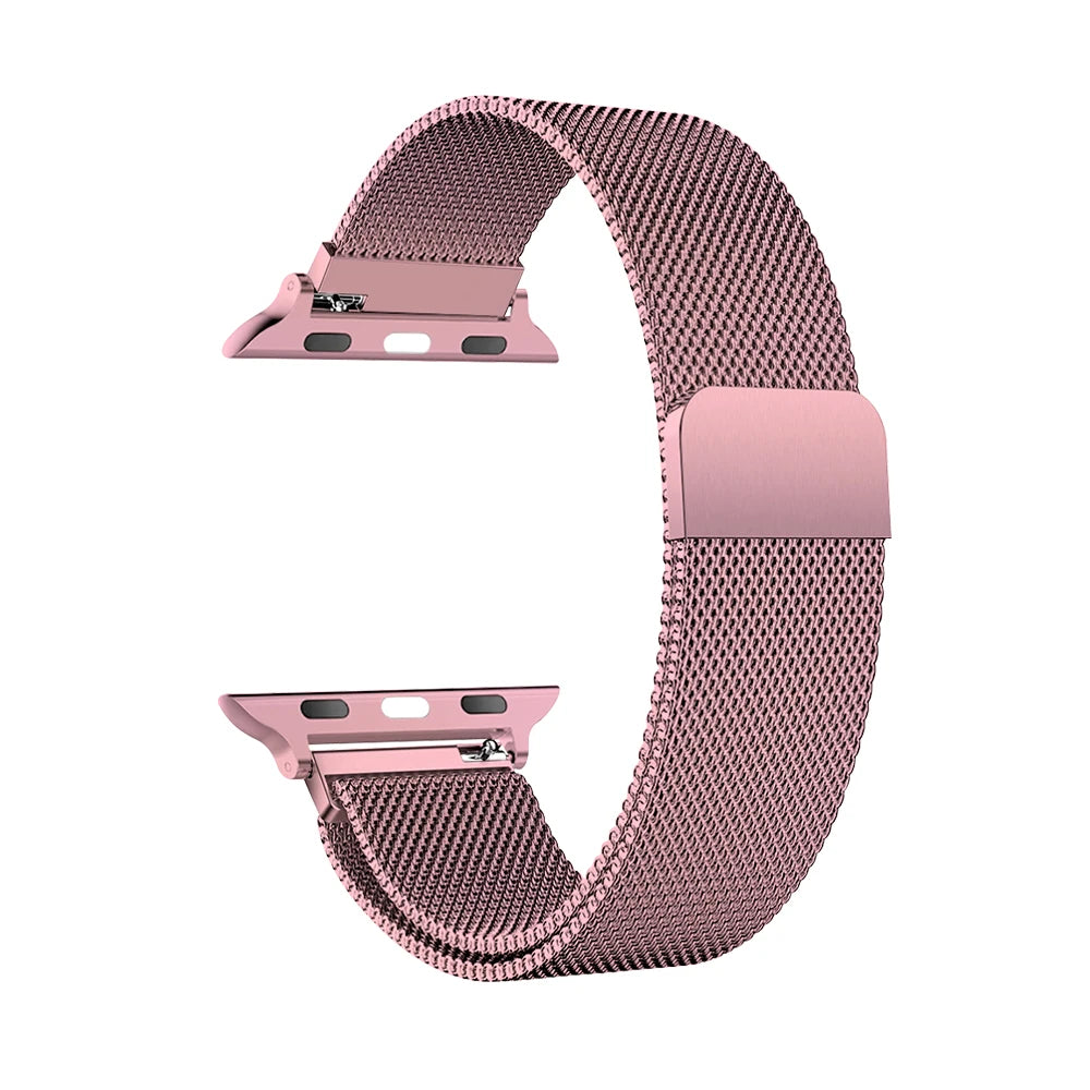 Milanese Strap For Apple Watch Ultra 2 49 46mm 42mm 44mm 40mm 45mm 41mm 38mm Bracelet For iWatch Series 10 9 3 6 5 SE 7 8 Strap SuperFye Rose pink / 38 40 41 S10 42mm SuperFye