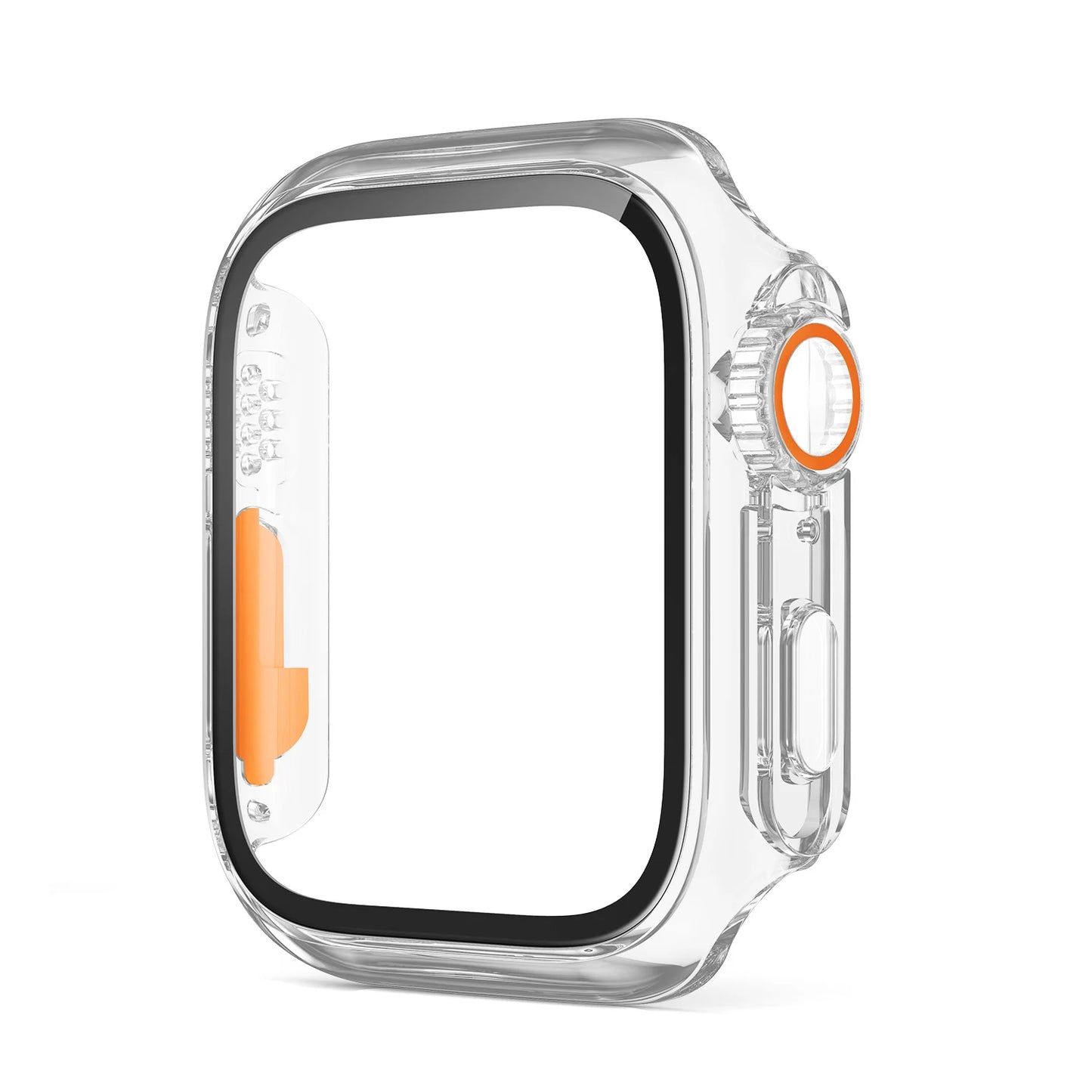 Glass+Case for Apple Watch 44mm 45mm 41mm 40mm 42mm 38mm Screen Protector Cover Change Ultra Bumper iWatch Series 9 8 7 SE 6 5 SuperFye 10-Transparent / Series123 38MM / CHINA SuperFye