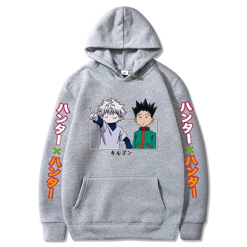 Hunter X Hunter Japan Anime Men Women Hoodies Harajuku Gon Killua Print Plus Size Sweatshirt Unisex Autumn Winter Streetwear