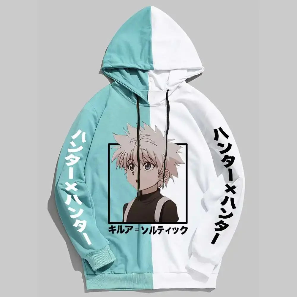 2024 Hunter X Hunter Killua Zoldyck Mens Hoodies Autumn  Boys Girls Sweatshirts Fashion  3D Anime Print Hoodie  Unisex Oversize