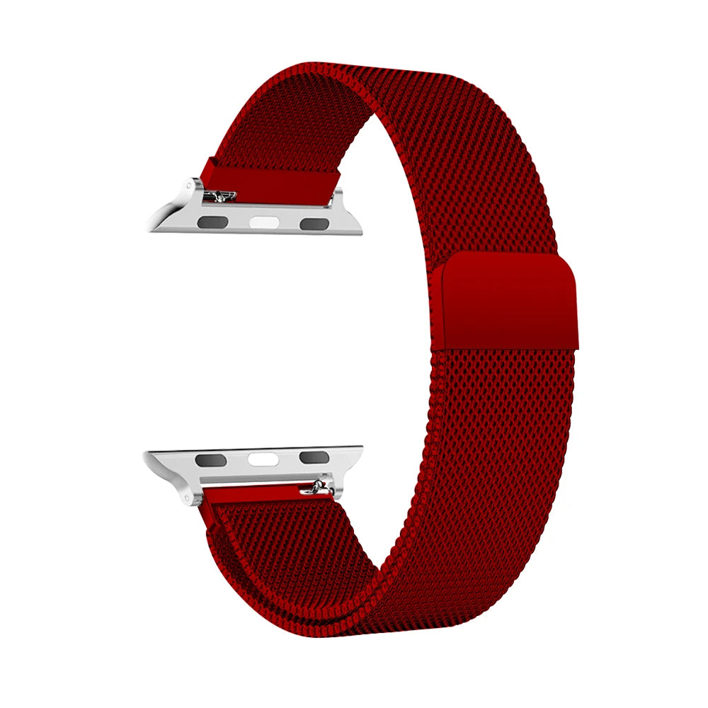 Milanese Strap For Apple Watch Ultra 2 49 46mm 42mm 44mm 40mm 45mm 41mm 38mm Bracelet For iWatch Series 10 9 3 6 5 SE 7 8 Strap SuperFye Red / 38 40 41 S10 42mm SuperFye