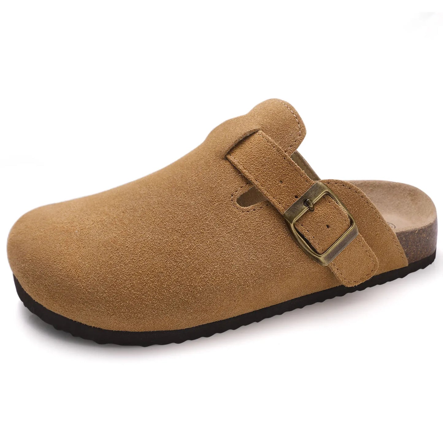 Shevalues Classic Cork Clogs Slippers Women Men Soft Footbed Suede Sandals With Arch Support Trendy Beach Slides Home Men Mules