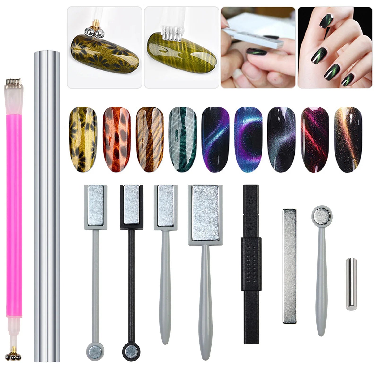 Strong Cat Magnetic Stick UV Gel Polish Varnish Nails Art Decoration French Multi-Function Magnet Pen Painting Gel Manicure Tool SuperFye GY109-6 SuperFye